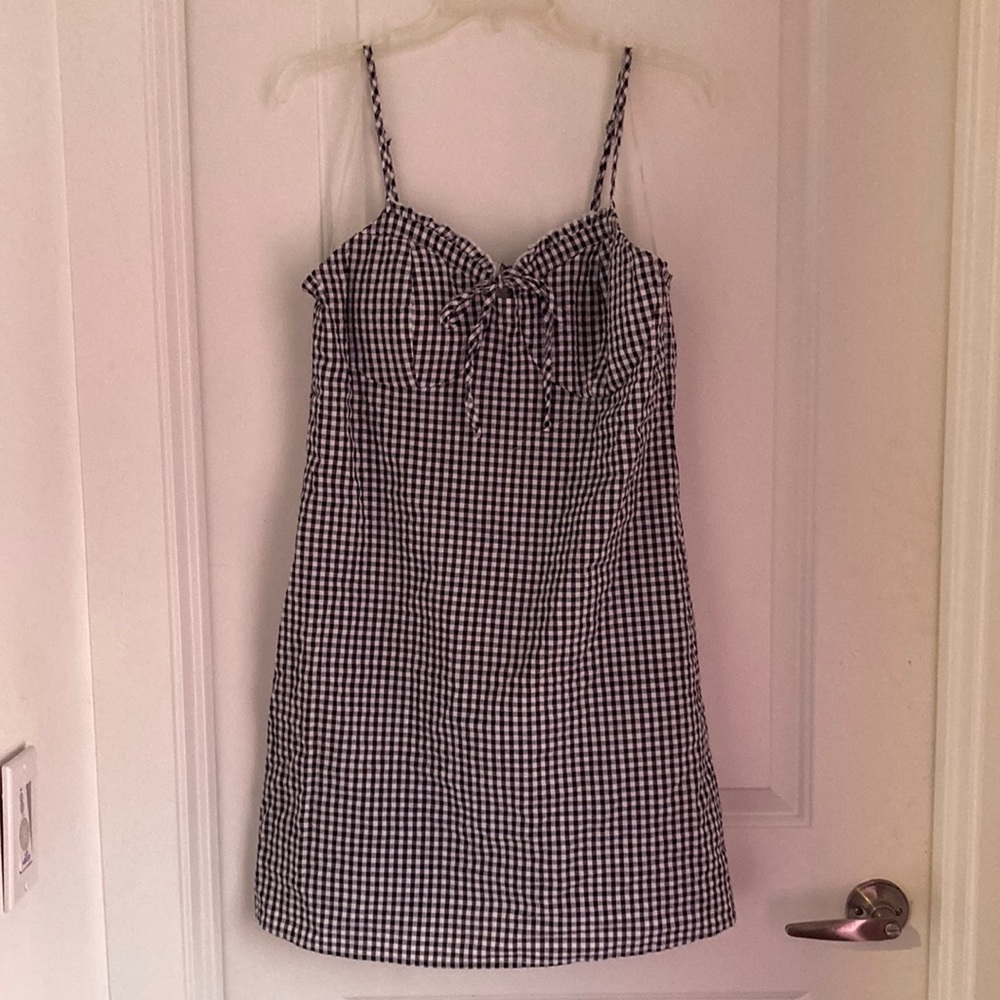 Black and White Gingham mini dress